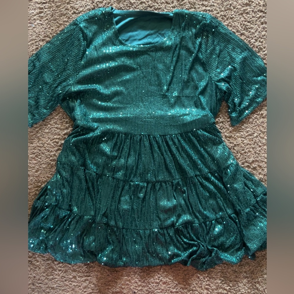 Teal Women’s Beautiful Sparkle Dress